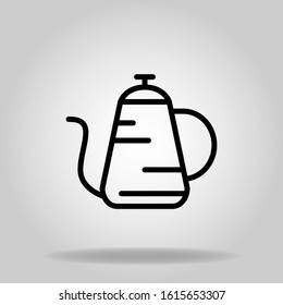 kettle icon with black line style
