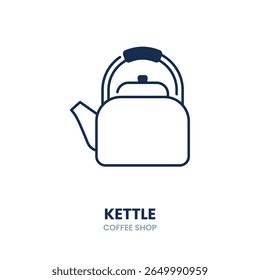Kettle icon. coffee pot, coffee, pot, carafe, brew, hot, drink, glass, caffeine. Vector Icon Illustration