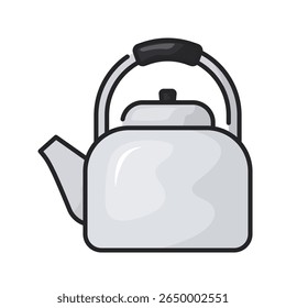 Kettle icon. coffee pot, coffee, pot, carafe, brew, hot, drink, glass, caffeine. Vector Icon Illustration
