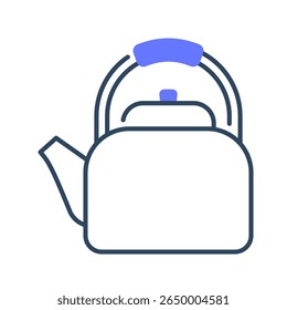 Kettle icon. coffee pot, coffee, pot, carafe, brew, hot, drink, glass, caffeine. Vector Icon Illustration