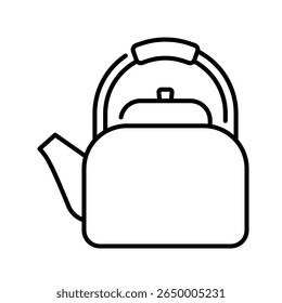 Kettle icon. coffee pot, coffee, pot, carafe, brew, hot, drink, glass, caffeine. Vector Icon Illustration