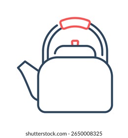 Kettle icon. coffee pot, coffee, pot, carafe, brew, hot, drink, glass, caffeine. Vector Icon Illustration