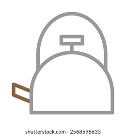 Kettle icon. Concept of hot drink, tea time, and breakfast.