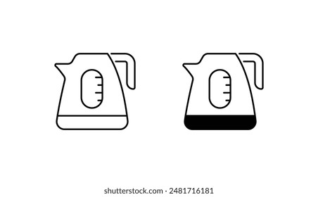 Kettle icon design with white background stock illustration