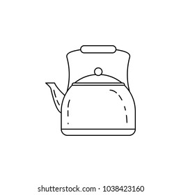kettle icon. Element of camping and outdoor recreation for mobile concept and web apps. Thin line icon for website design and development, app development. Premium icon on white background