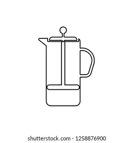 kettle icon. Element of cyber security for mobile concept and web apps icon. Thin line icon for website design and development, app development