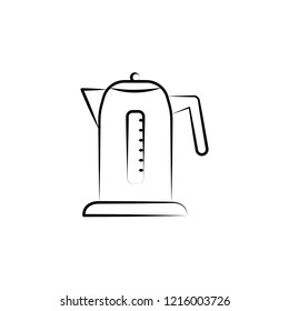 Kettle icon. Element of tea icon for mobile concept and web apps. Hand drawn Kettle icon can be used for web and mobile