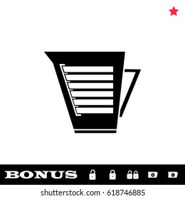 Kettle icon flat. Black pictogram on white background. Vector illustration symbol and bonus button open and closed lock, folder, star