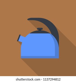 Kettle icon. Flat illustration of kettle vector icon for web design