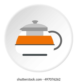 Kettle icon. Flat illustration of kettle vector icon for web