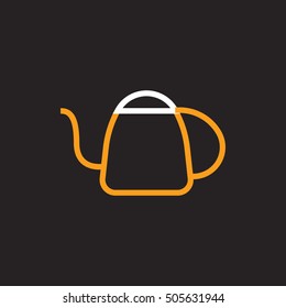 kettle icon in flat line style 
