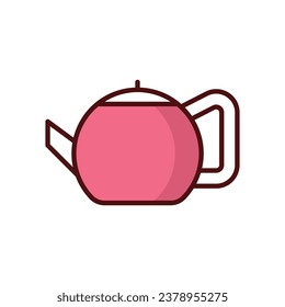 Icono de Kettle aislar ilustración de material vectorial de fondo blanco