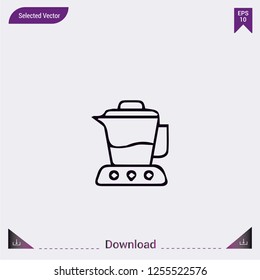 Kettle icon isolated on grey background.Premium symbol for website design, mobile application, logo, ui.Vector illustration. Eps10