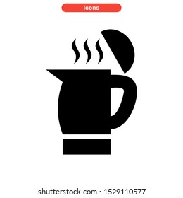 kettle icon isolated sign symbol vector illustration - high quality black style vector icons
