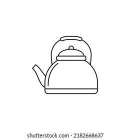 kettle icon in line style icon, isolated on white background