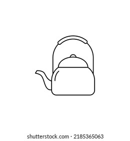 kettle icon in line style icon, isolated on white background