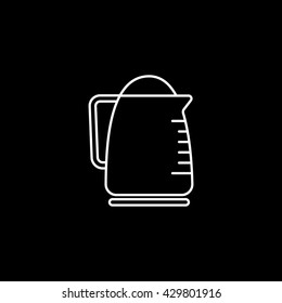 Kettle Icon On Black Background