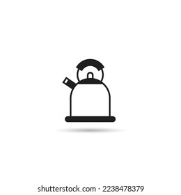icono de hervidor en fondo blanco