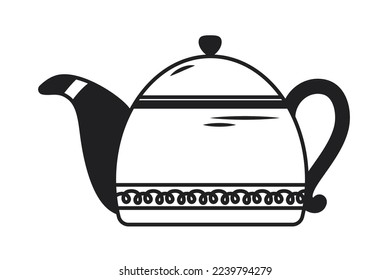 icono de hervidor en fondo blanco