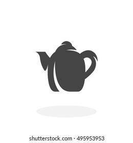 Kettle icon on white background. Kettle vector logo - stock vector