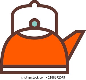 Wasserpfeife-Symbol. Roter Teekopf. Wasserzeichen