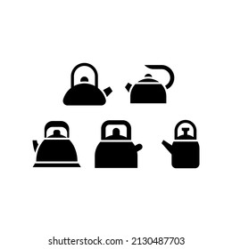 Icono de Kettle Set Ilustración de diseño del símbolo del vector
