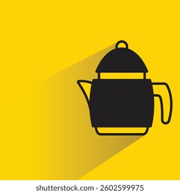 kettle icon with shadow yellow background