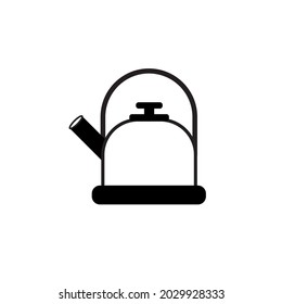 Kettle icon. Kettle sign isolated. kettle icon vector icon in black solid flat design icon isolated on white background. 