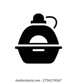 Kettle Icon Simple Design Black Silhouette
