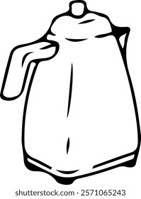 the kettle icon. Simple graphic design in 2D format. A template highlighted on a white background.