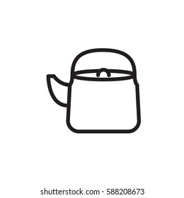 Kettle icon. Simple kitchen and cooking illustration. Vector sign for mobile app or website.