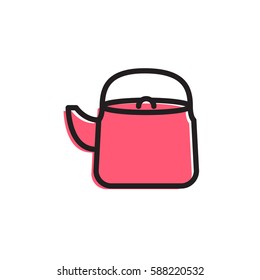 Kettle icon. Simple kitchen and cooking illustration. Vector sign for mobile app or website.