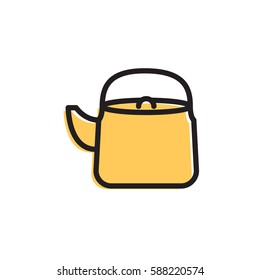 Kettle icon. Simple kitchen and cooking illustration. Vector sign for mobile app or website.