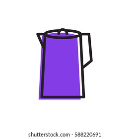 Kettle icon. Simple kitchen and cooking illustration. Vector sign for mobile app or website.