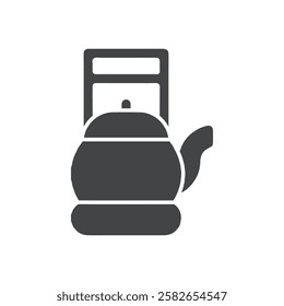 kettle icon simple thin line vector