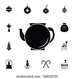 Kettle icon. Tea symbol. Set of elements Christmas Holiday or New Year icons. Winter time premium quality graphic design collection icons for websites, web design, mobile app on white background