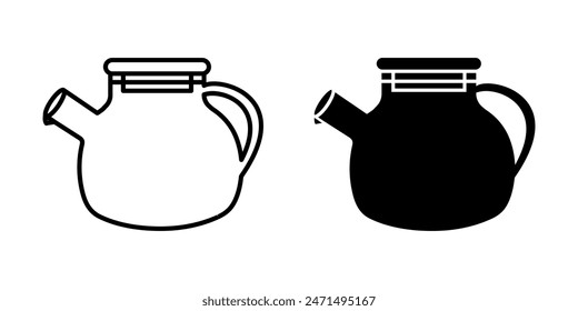 Wasserkocher-Symbol. Teekanne Vektorillustration isoliert. Symbol für Utensilien.