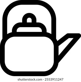 kettle icon. Thin Linear Style Design Isolated On White Background