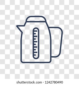 Kettle icon. Trendy linear Kettle logo concept on transparent background from kitchen collection