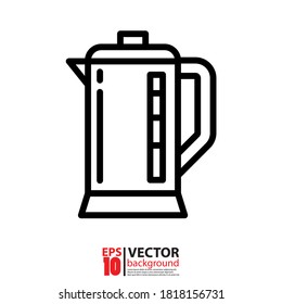 Kettle icon vector. Housekeeping Elements Icon. Eps10 vector illustration.