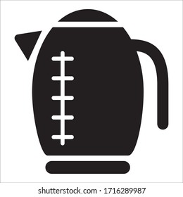 Kettle icon. Vector illustration of coffee maker icon. kettle  vector icon isolated with white background. 

