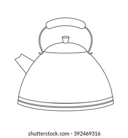 Kettle icon.  Vector illustration isolated on white background