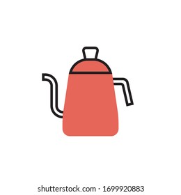 icono de hervidor ilustración de estilo moderno. aislado sobre fondo blanco