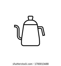 kettle icon vector illustration outline style design. isolated on white background