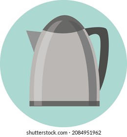 kettle icon vector illustrator color design isolated on blue background. Used in web and mobile applications. EPS 10