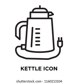 Kettle icon vector isolated on white background, Kettle transparent sign , linear symbol and stroke design elements in outline style