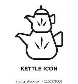 Kettle icon vector isolated on white background, Kettle transparent sign , linear symbol and stroke design elements in outline style
