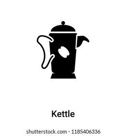 Kettle icon vector isolated on white background, logo concept of Kettle sign on transparent background, filled black symbol