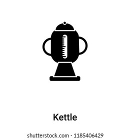 Kettle icon vector isolated on white background, logo concept of Kettle sign on transparent background, filled black symbol