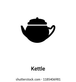 Kettle icon vector isolated on white background, logo concept of Kettle sign on transparent background, filled black symbol